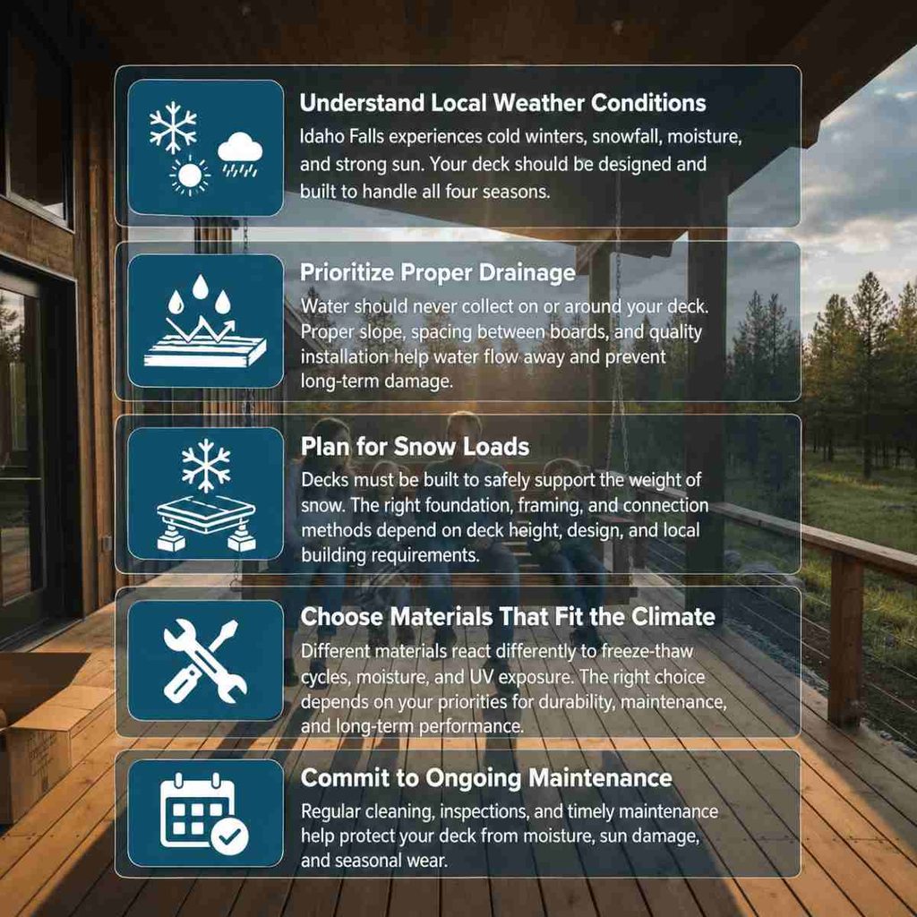 How Does Idaho Falls Weather Affect Deck Materials and Design