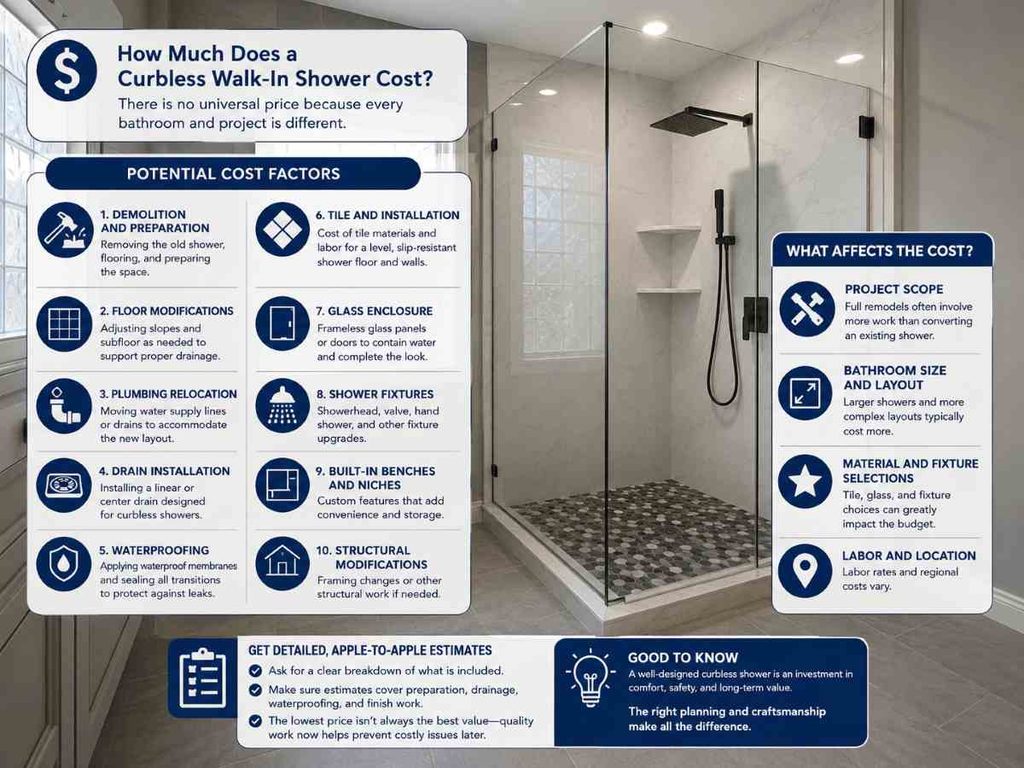 How Much Does a Curbless Walk In Shower Cost