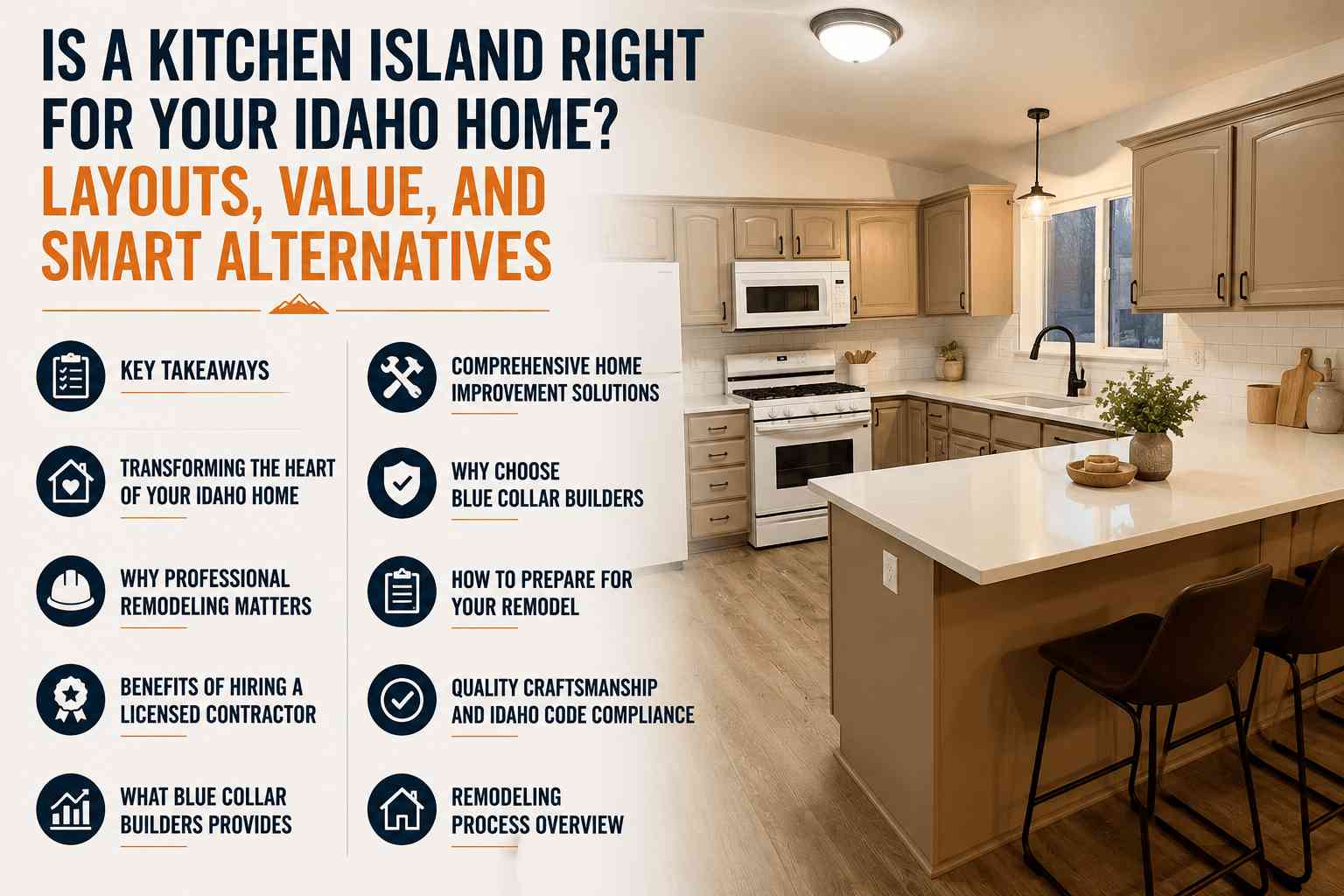 Is a Kitchen Island Right for Your Idaho Home Layouts, Value, and Smart Alternatives Is a Kitchen Island Right for Your Idaho Home Layouts, Value, and Smart Alternatives