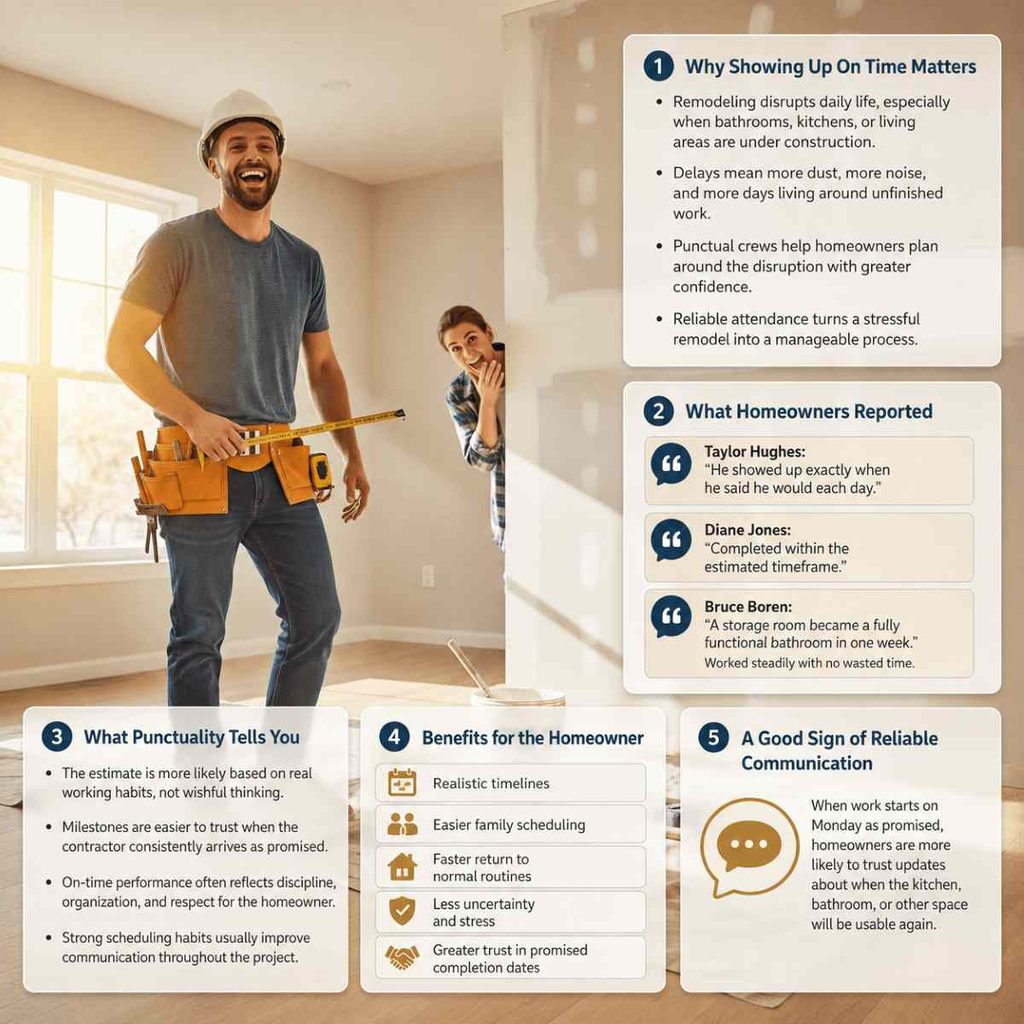 WILL A REMODELING CONTRACTOR ACTUALLY SHOW UP WHEN PROMISED