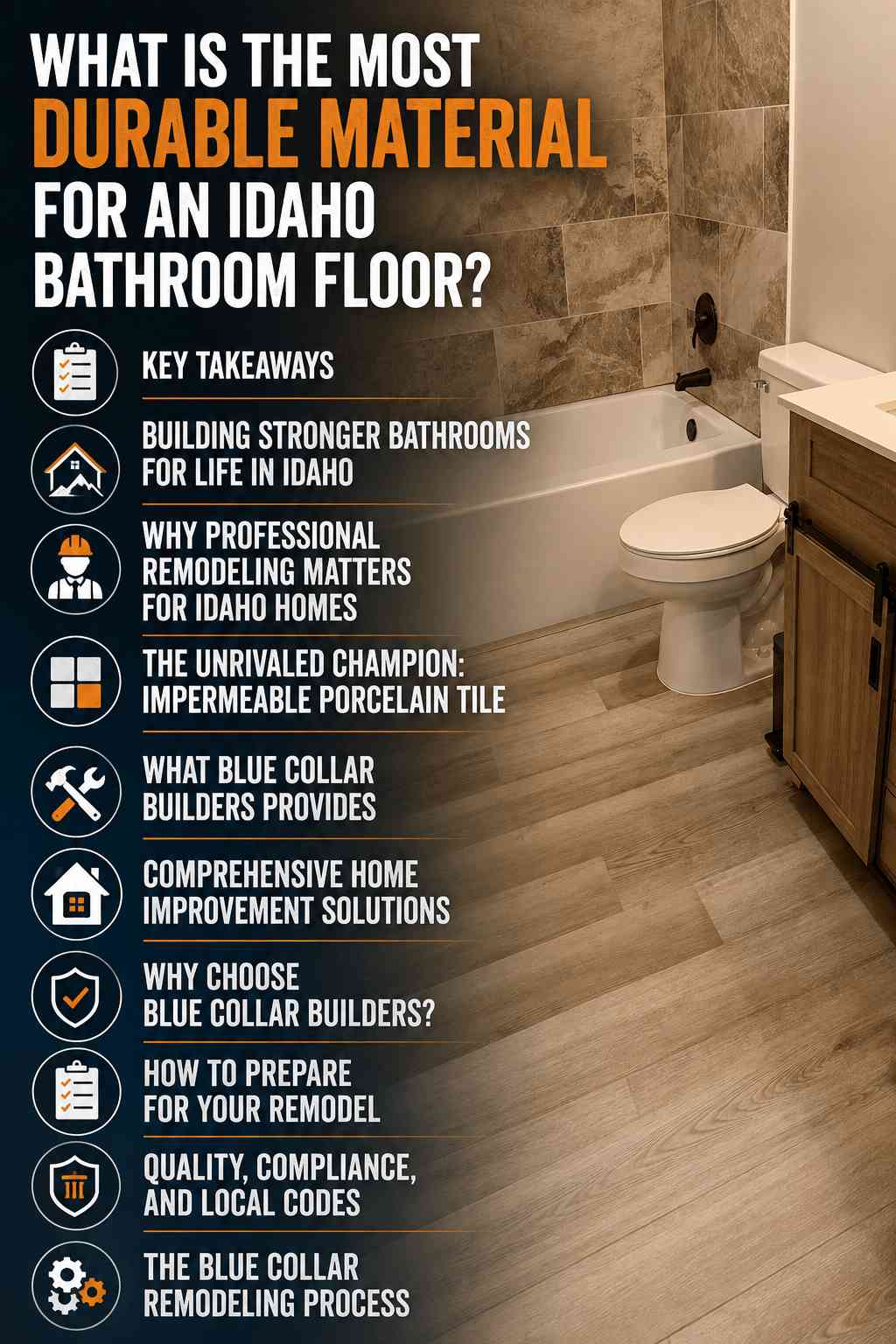What Is the Most Durable Material for an Idaho Bathroom Floor?